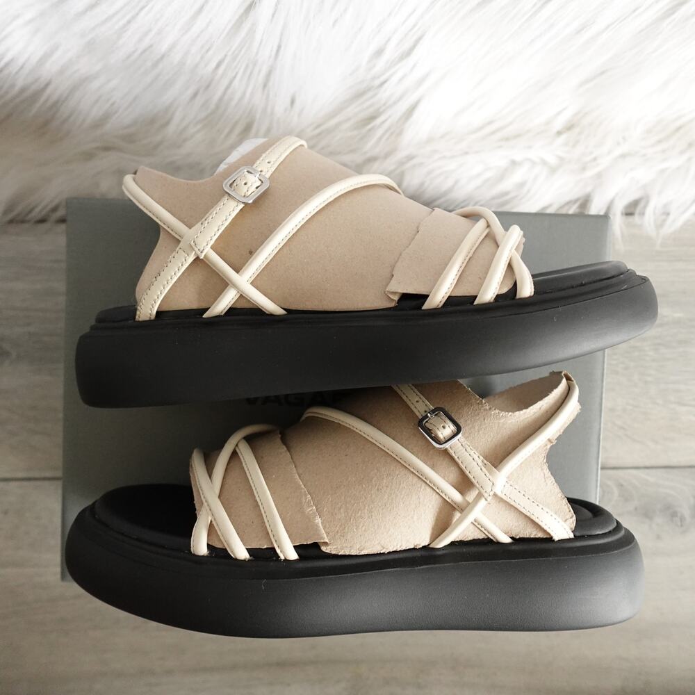Vagabond Shoemakers Blenda Strappy Sandals Ivory Off-White Spring Summer Casual - Picture 8 of 13